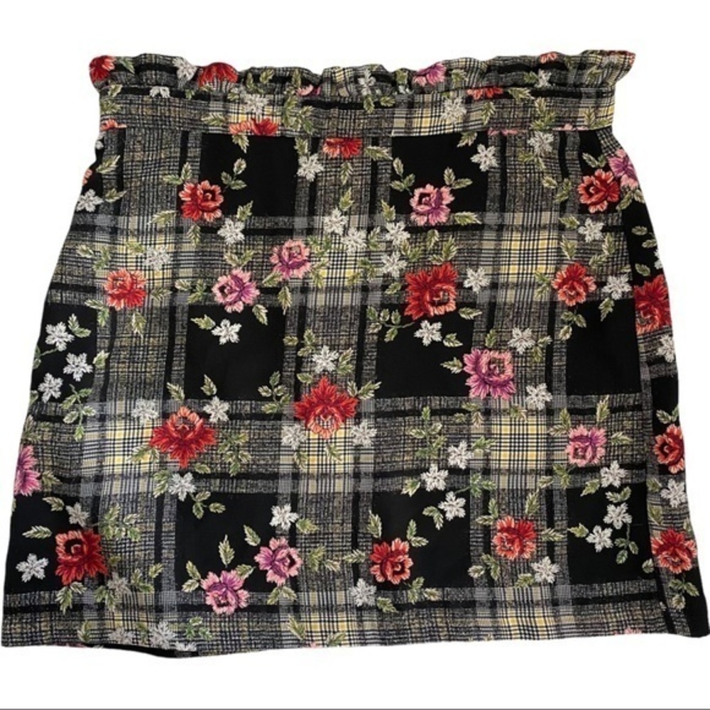 Topshop Women’s Y2K Past Time Check Floral Mini Skirt      Sz‎ 10